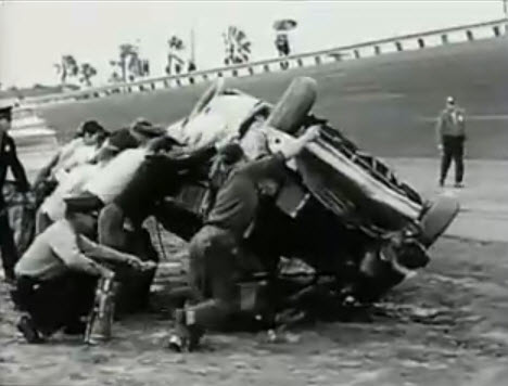 Auto Racing Crashes on That Featured    The Most Fantastic Pile Up In Auto Racing History