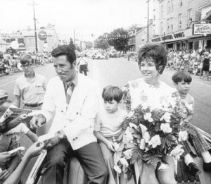 Mario Andretti celebrating
