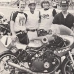 Ron Pierce, Yoshimura and Wes Cooley with the Suzuki GS1000R XR69 at the AMA Superbike Daytona 100-mile