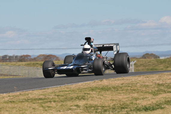 Aaron Lewis in the Matich A50 Aaron Lewis in the Matich A50
