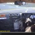 Katsuhiro Ueo AE86 in car