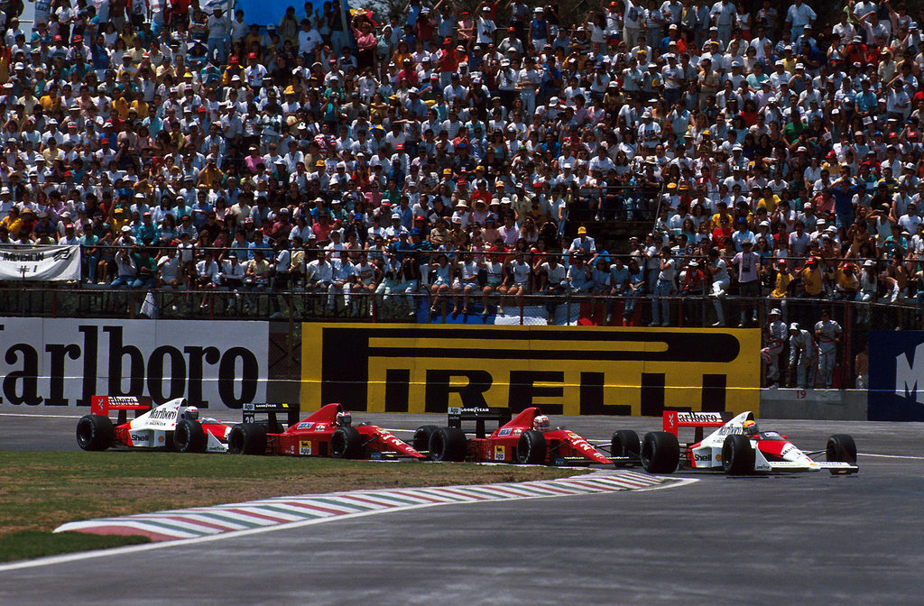 1989 Mexican Grand Prix Senna, Mansell, Berger, Prost
