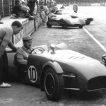 Colin Chapman at the wheel of the Lotus 7 1/2 at the Six Hour Race 1962