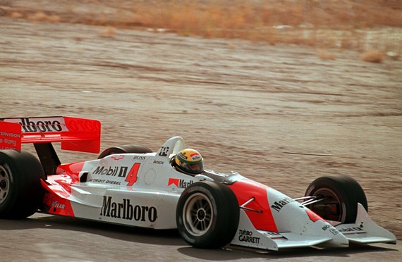 Ayrton Senna watching the race (1992)