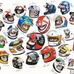 1970s F1 Driver helmets