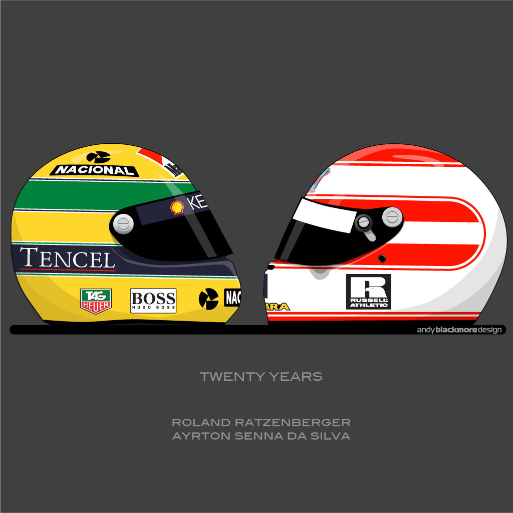 Illustration: Senna and Ratzenberger - Motorsport Retro