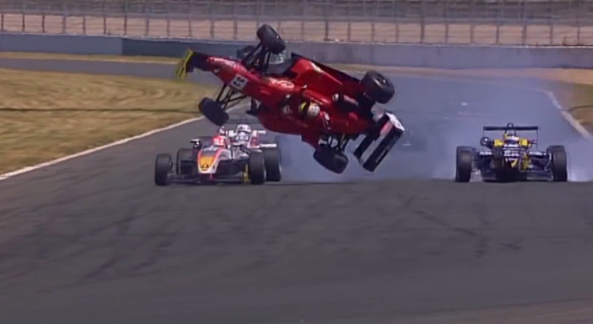 Crashes in racing through the years (video)