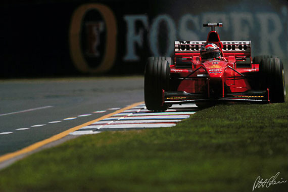Formel Eins Rennen '98 Ferrari F300 Driver Klette Aufnäher m.Schumacher Forever